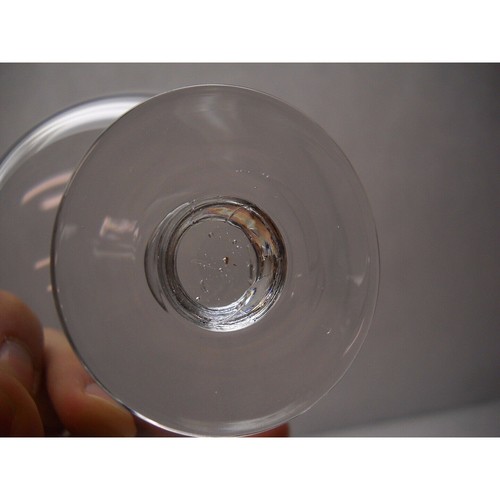 VINTAGE Set of 9 BLOWN GLASS Clear PEDESTAL Ice CREAM Fruit DISHES Plain DESIGN - Picture 9 of 9