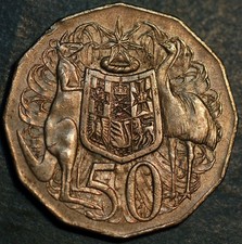 Australia 50 Centesimi 1971 Elisabetta Copper Nickel