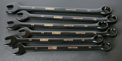 DeWalt 6er Set schwarz metrisch Kombischlüssel 11 mm bis 17 mm