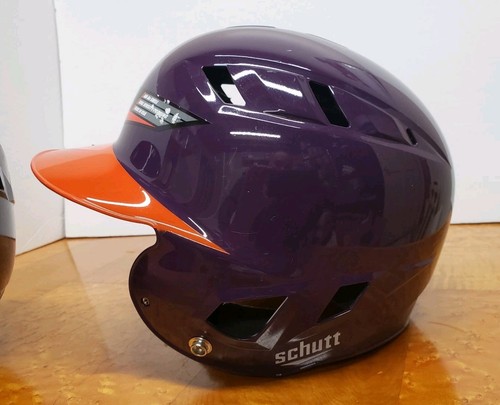 Lot of 2 Schutt Air-6 OSFM-3106 Junior Baseball Softball Helmets Purple Orange - Picture 11 of 12