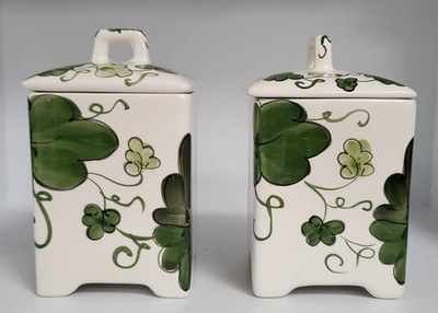 Green Ivy Coffee Tea Canister  Portugal Jay Willfred Andrea by Sadek Lid