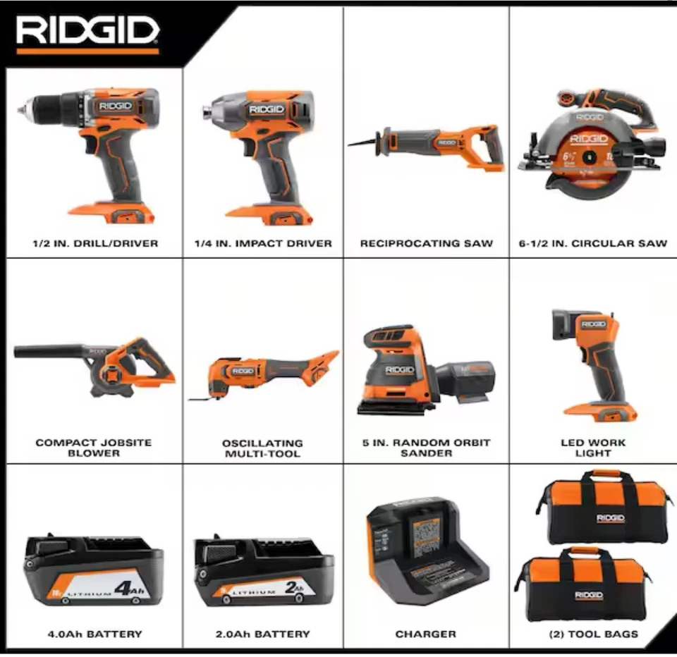 RIDGID R96358 2.4V Power Tools Combo Kit - Image 2 of 2