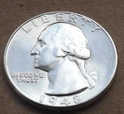 1948 D Washington Quarter - Gem BU 90% Silver U.S. Coin