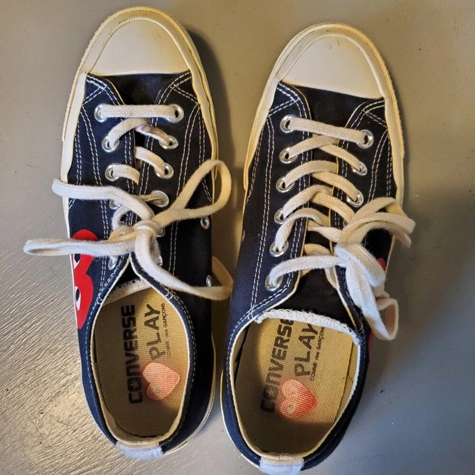 Converse x играть Comme des Garçons Chuck 70 унисекс низкий верхний обуви черный и белый - Изображение 2 из 4