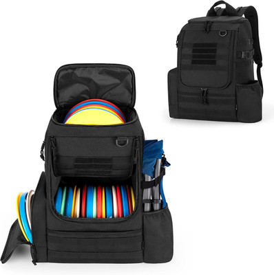 Disc Golf Bag with 24-26 Discs Capacity, Disc Golf Backpack, Black | Top Discs P