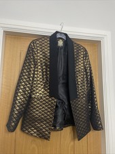 Biba Black And Gold Blazer Size 10