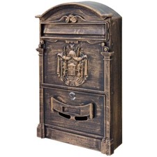 CASSETTA POSTALE PER POSTA ARTISTICA ALLUMINIO ESTERNO BRONZO VULCANIA