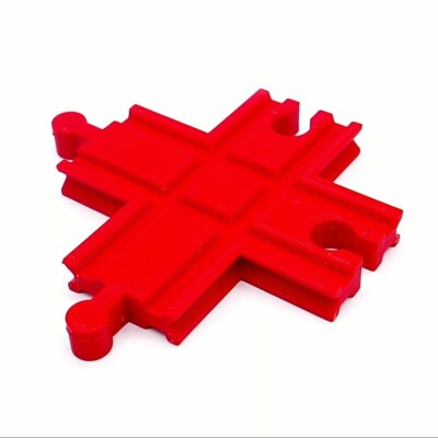 Red 4-Way Track for Brio Lillabo Bigjigs IKEA Toy Wooden Train Tracks