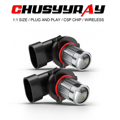 9012 H1R 2Bulbs LED Headlight Kit Plug&Play Turbo CoolFan High&Low Beam Work