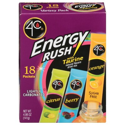 4C Energy Rush with Taurine Variety Pack Drink Mix