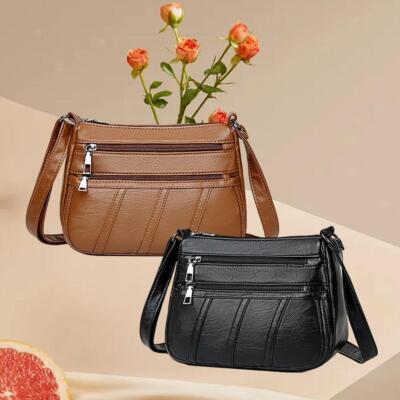 Vintage-Stil Damen Schultertasche weich Handtasche mehrere Taschen Messenger
