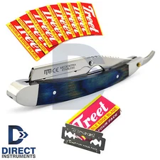 Men's Grooming Skin Care Knife Shaving Razor Heavy Steel Shavette Safety +Blades