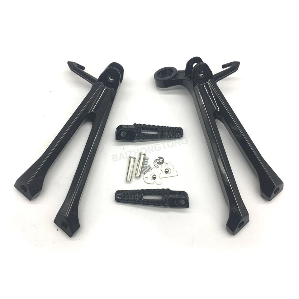 Soporte de clavija de pie de pasajero trasero negro apto para Suzuki GSXR600 GSXR750 2011-2018 Foto 3 de 4