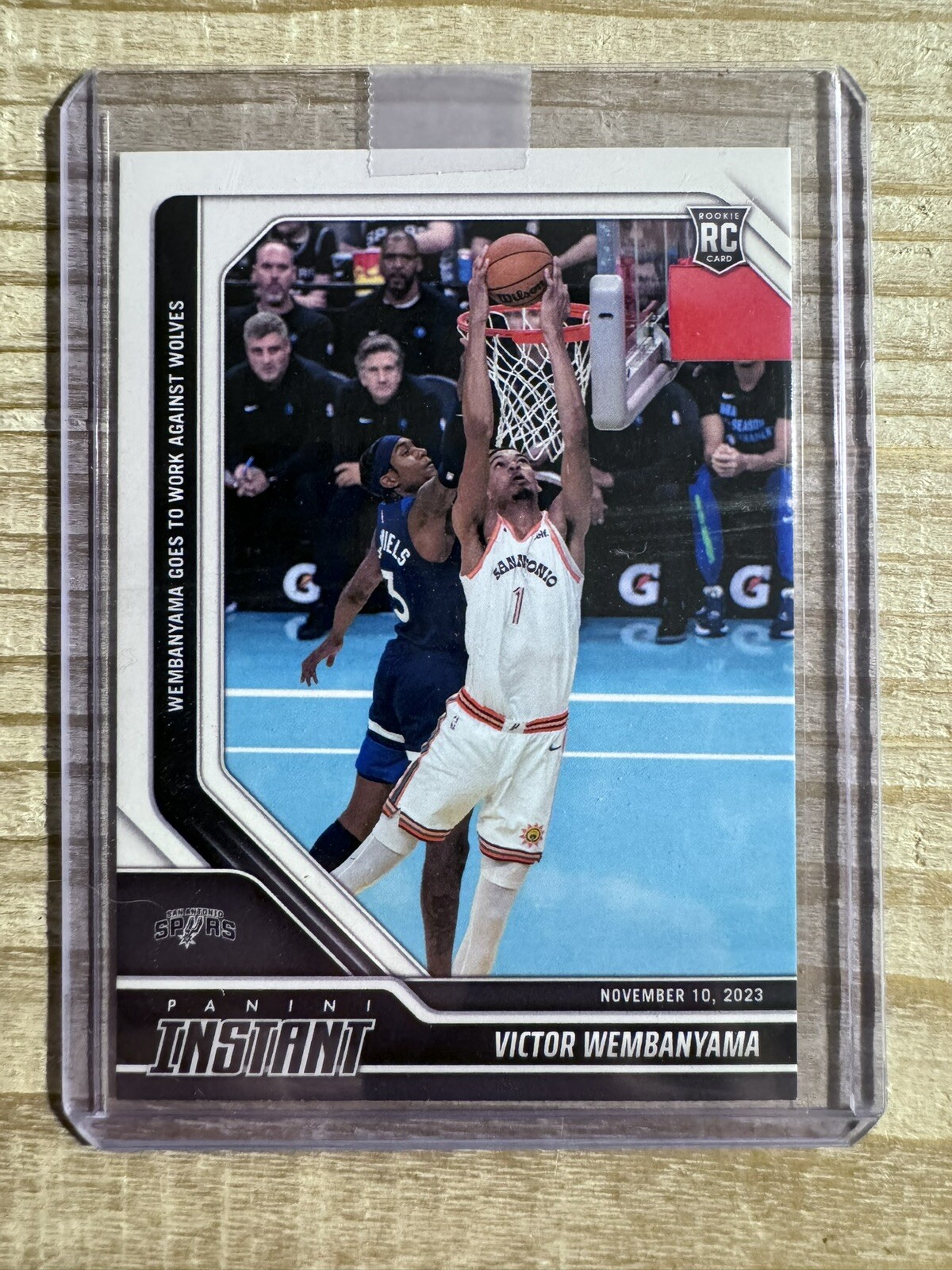 2023-24 Victor Wembanyama #60 Panini Instant Basketball Rookie RC SA Spurs