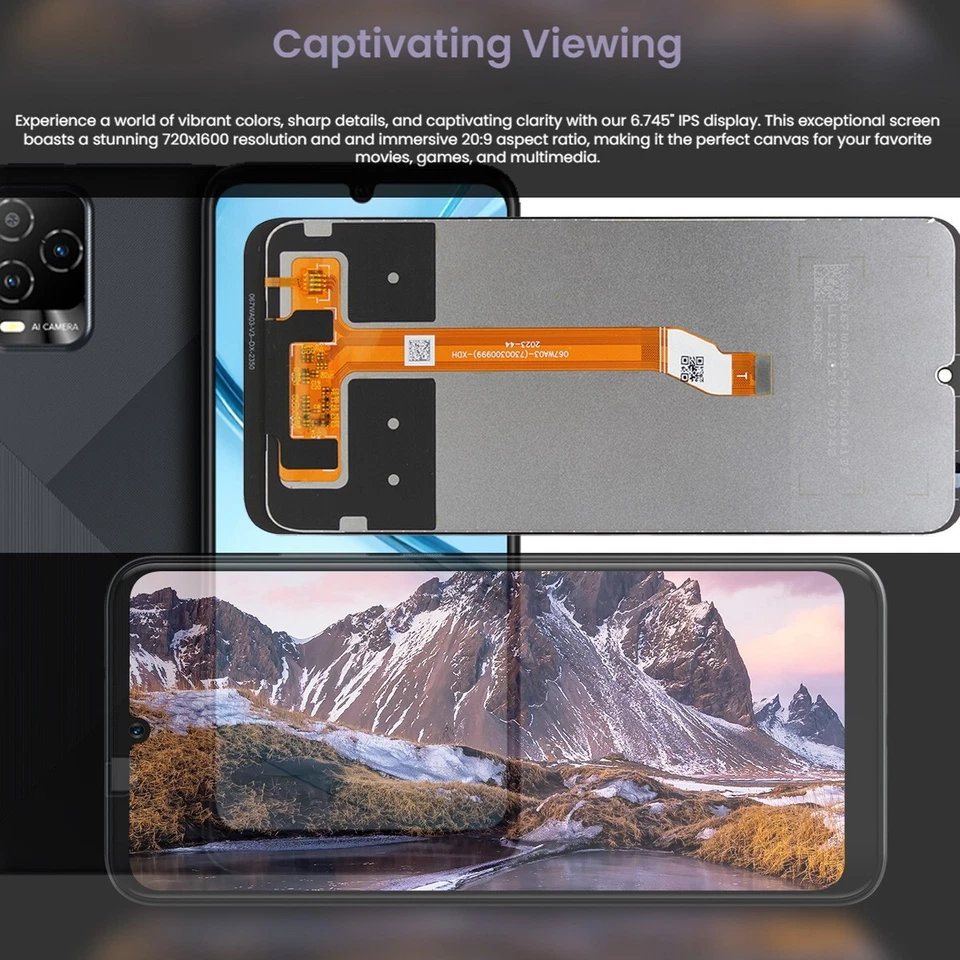 OEM 6.75" LCD Display Touch Screen Digitizer Assembly For BLU View 5 B170D USA - Image 2 of 4