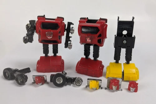 1984 Hasbro Transformers G1 Minicar Cliffjumper Worn Action Figure Lot & Head
