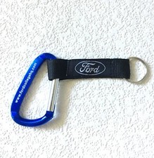 Keychain FORD COLLEGE HQ Key Ring Carabiner Fob Ford Oval Logo Strap CAR TRUCK