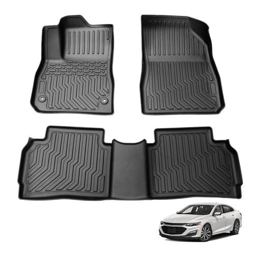 Floor Mats For 2016-2023 Chevy Malibu TPE Rubber All Weather Protect 3PCS Liners - Picture 11 of 11