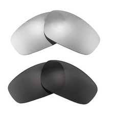 Walleva Two Pairs Polarized Lenses For Maui Jim Kahuna - Titanium Black