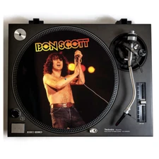 BON SCOTT Turntable Slipmat for Vinyl Records 12" DJ Slip Mat AC/DC rock vinyls