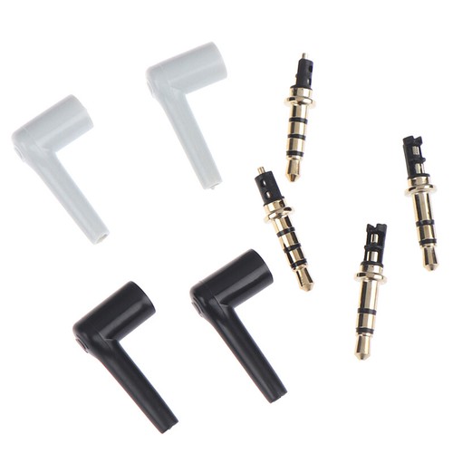 2pcs/lot 90 Degrees 3.5mm stereo headset plug jack 3 4 pole 3.5 Gold Plated; _ou