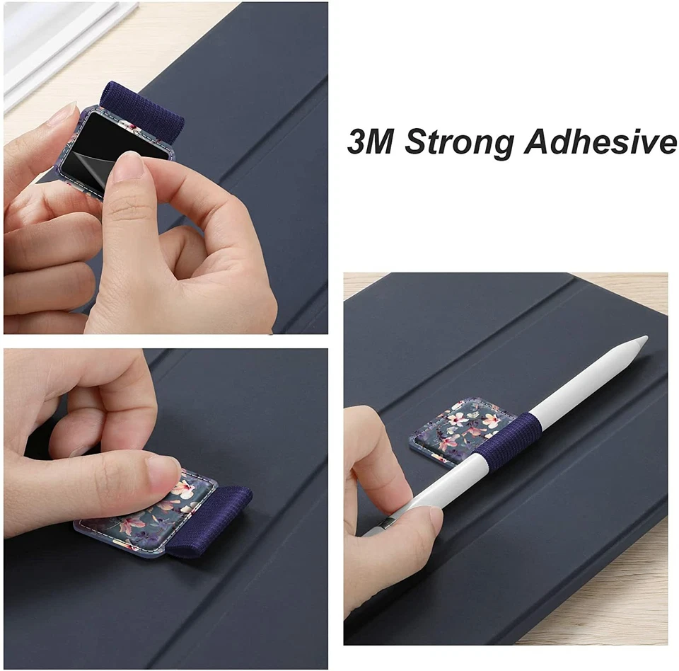 (4 Pack) Pen Loop Holder for Apple Pencil 1st & 2nd Gen Elastic Adhesive Sleeve - Image 3 of 4