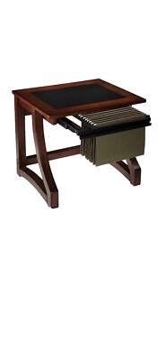 Realspace Coastal Ridge Wood And Glass File 21H X23 1/8 w X19 5/8 D Mahogany Bla