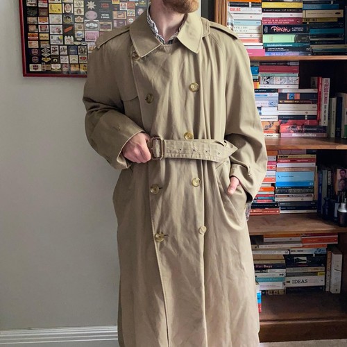 Aquascutum Classic Mac Double Breasted Trench Coat, Mens Size XL