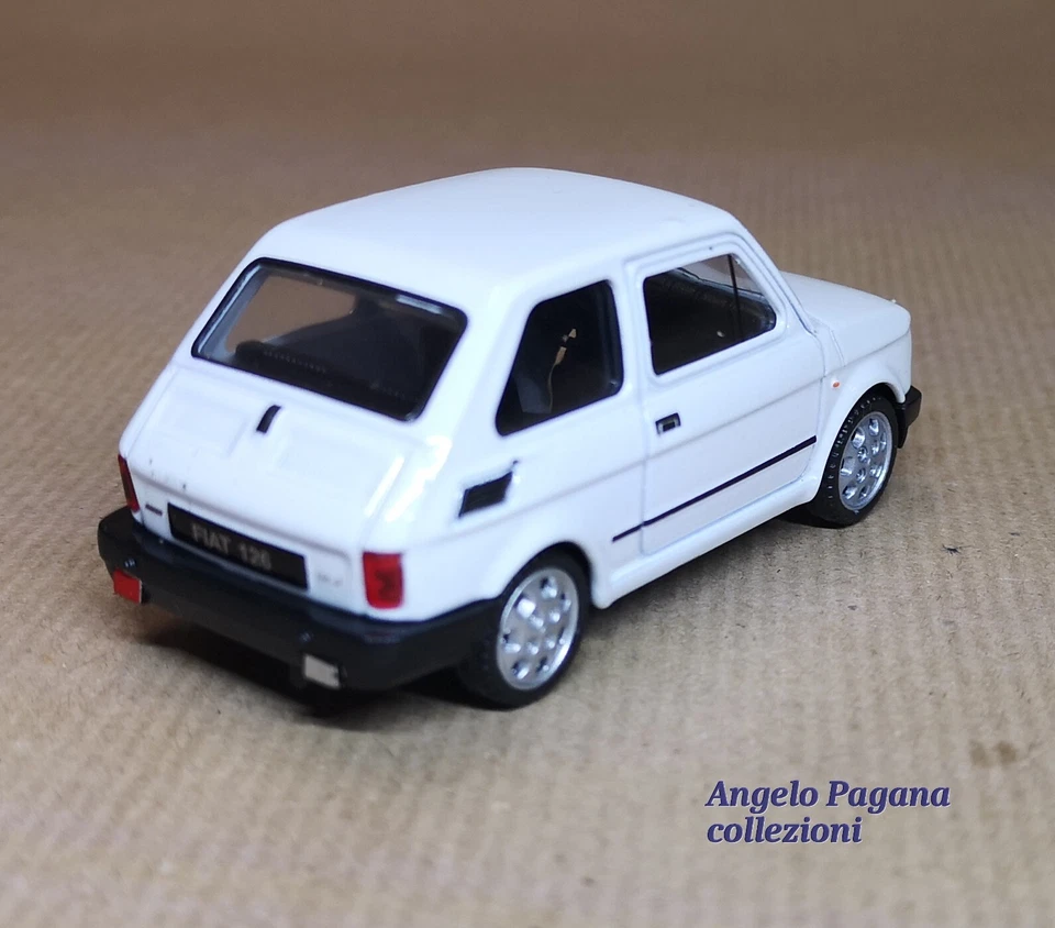 auto modellino 1:43 fiat 126 della welly nex modellini da collezione die cast bi - Immagine 3 di 4