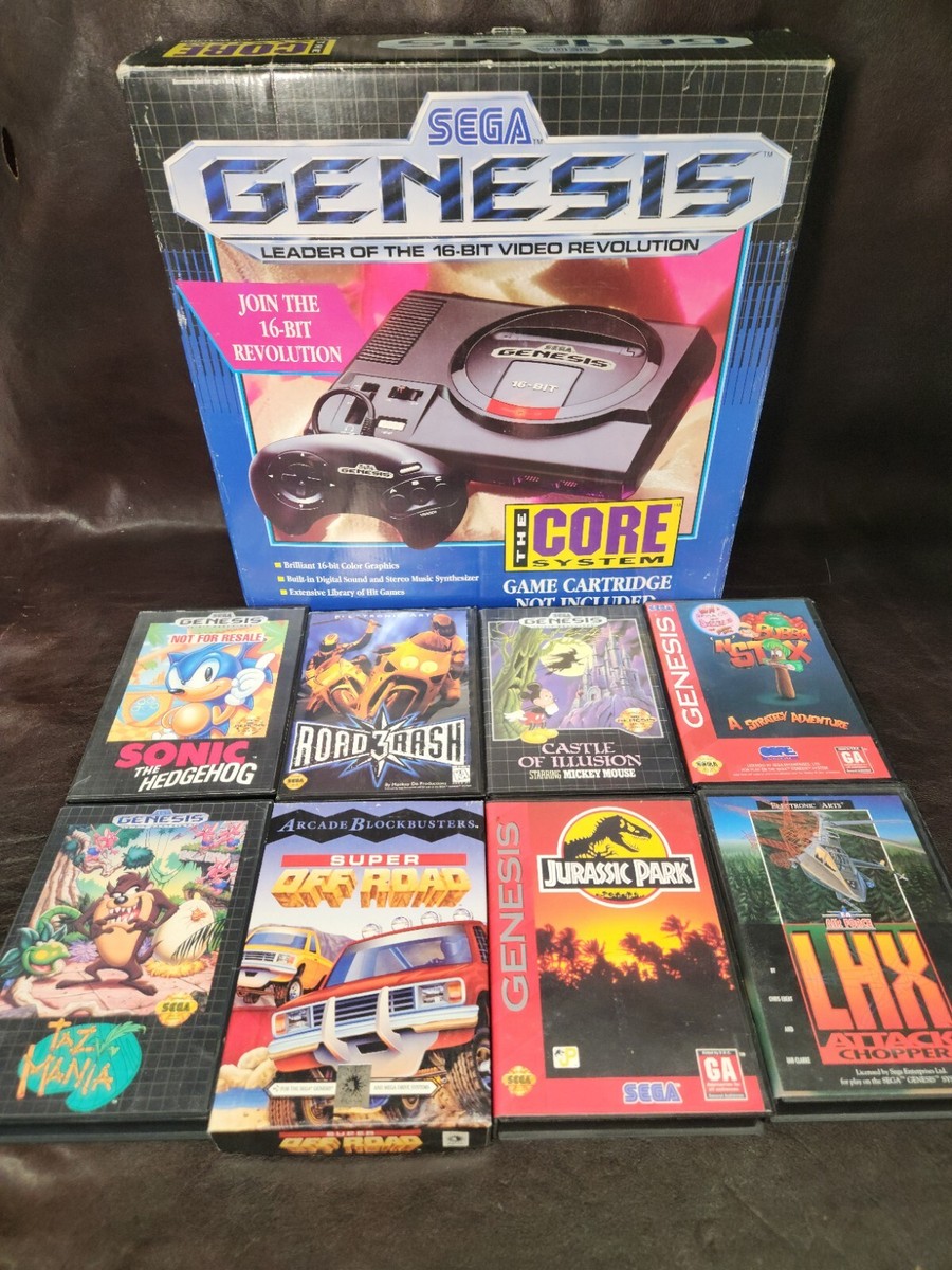Vintage SEGA Genesis 1601 Core System, Complete, Original Box W/8