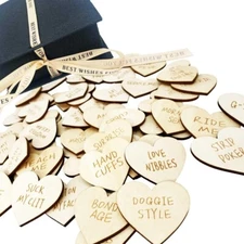 60Pcs Funny Tokens Sex, Date Night Ideas Activity Tokens Games Funny Wooden Coup