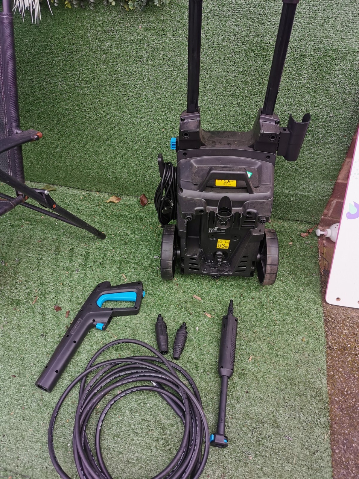 Mac Allister Pressure Washer Electric Power Jet Wash Cleaner 140bar 1