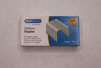 (500-Pk) Rapesco Staples Metal Silver 26/8mm S11880Z3
