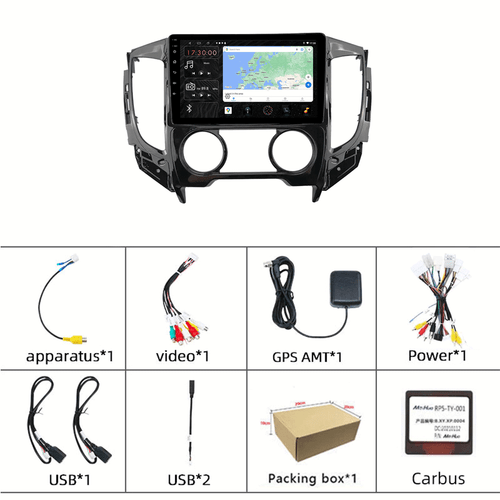Wireless CarPlay Android Head Unit Car Radio For Mitsubishi Triton Manual A/C - Picture 2 of 18