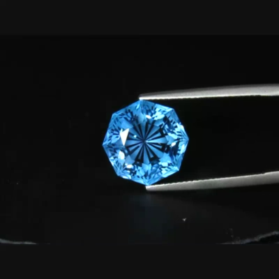 11.02Ct Glorious Natural Swiss Blue Topaz Octagonal Cut 13mm