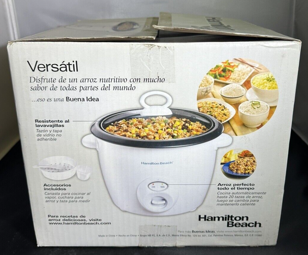New Open Box Hamilton Beach Rice Cooker 20 Cup Capacity Model 37532 eBay