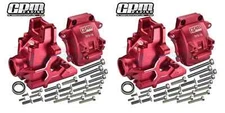 GPM Alu 7075-T6 Front+Rear Gear Box For TRAXXAS 1/8 4WD SLEDGE RC CAR TRUCK