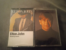 Elton John 2 Cassette Lot: Breaking Hearts and Made in England