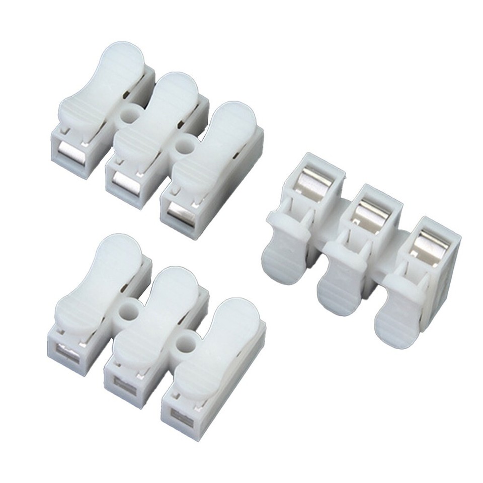 50PCS of CH3 Spring Wire Connector Terminal Block for Safe and Reliable Wiring eBay