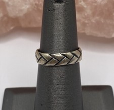 VINATGE STERLING SILVER BRAID BAND RING SIZE 6