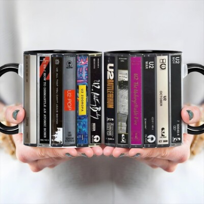 U2 Albums Cassette Retro Collection Coffee Mug