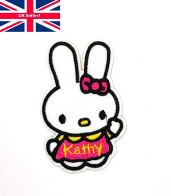 Aufnäher Bügelbild Kathy Patch Hello Kitty Figur Patches für Kinder Jeans Kleidung Tasche