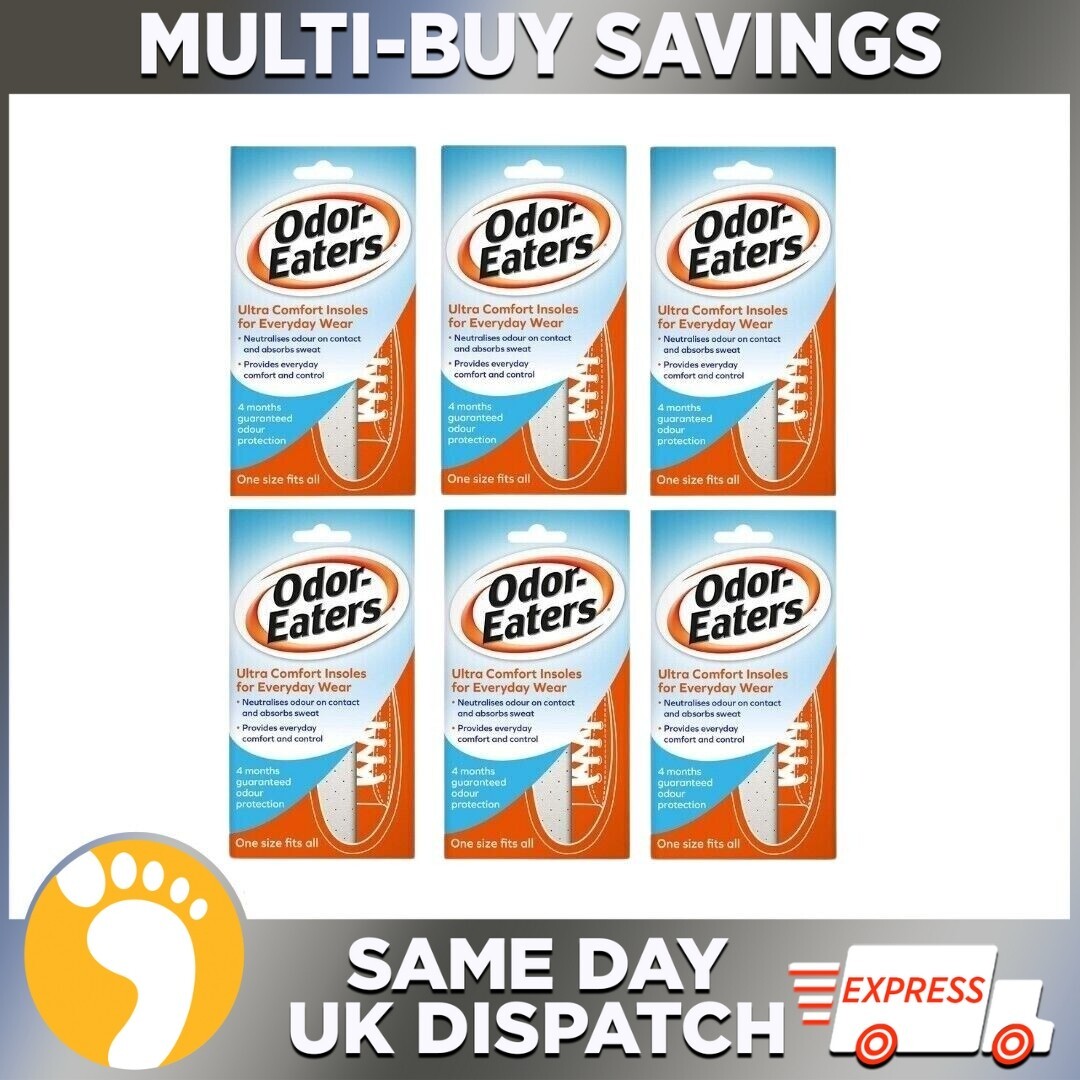 Anti Odour Odor Eaters Ultra Comfort Insoles Ultra-Durable Odor