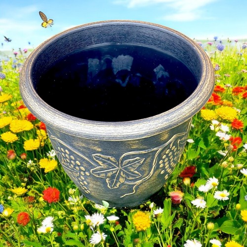 Decorative Outdoor Flower Pot | Antique Look Grapevine Patio Planter 37cm - Picture 33 of 44