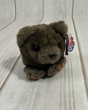 Swibco Puffkins Grizwald Brown Bear Magnet Plush Stuffed Animal Vintage Teddy