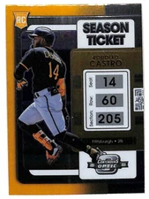 2022 Panini Chronicles Rodolfo Castro Contenders Optic rookie card Pirates
