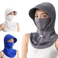 Breathable Sunshade Cap Anti-UV Sun Visor Cap Outdoor Ice Silk Sun Hat Summer