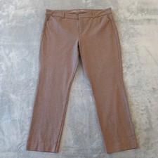 Old Navy Pixie Ankle Pants Womens Size 16 Brown Black Plaid Skinny Pockets