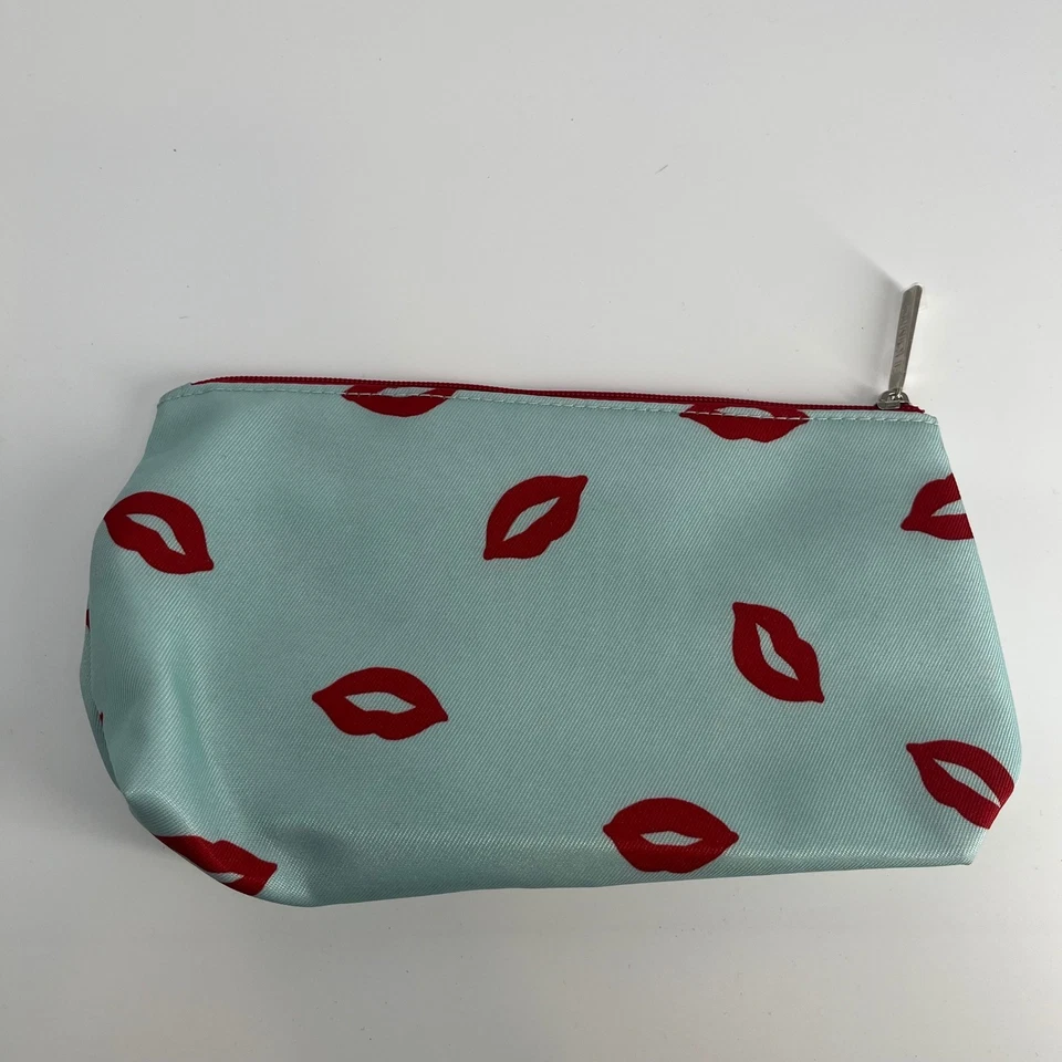 Clinique x Kate Spade New York Lip Print Cosmetic Bag Pouch Makeup Organizer - Image 3 of 4