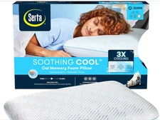 💤  NEW! Serta Soothing Cooling Memory Foam Pillow Size: Queen 💤